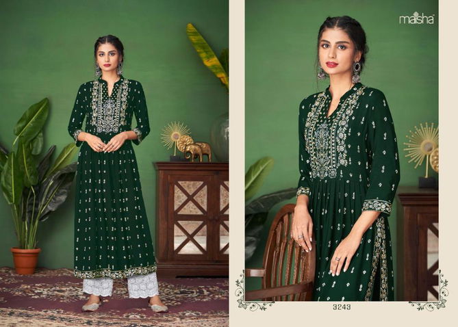 Monsoon 5 By Maisha 3241-3245 Kurti With Bottom Catalog